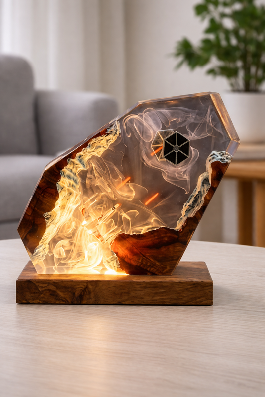 Lampa z żywicy z motywem Star Wars